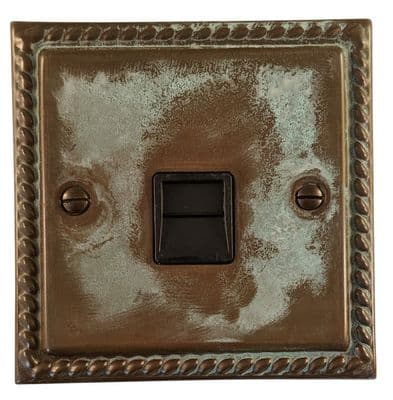 G&H MV33B Monarch Roped Verdigris 1 Gang Master BT Telephone Socket