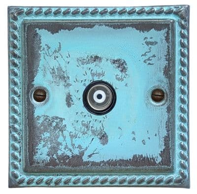 G&H MV35B Monarch Roped Verdigris 1 Gang TV Coax Socket Point