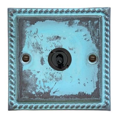 G&H MV381-FBK Monarch Roped Verdigris 1 Gang 2 Way Toggle Light Switch