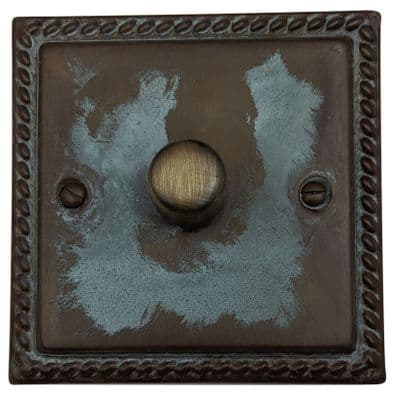 G&H MV521 Monarch Roped Verdigris 1 Gang 1 or 2 Way LED Dimmer Switch