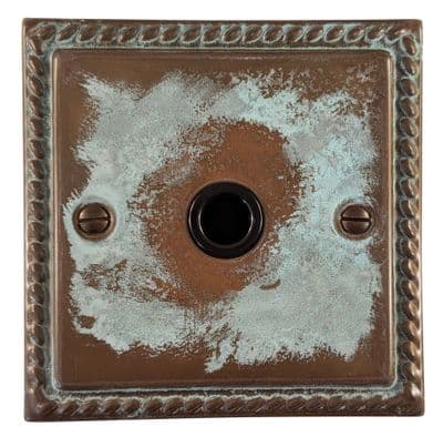 G&H MV79B Monarch Roped Verdigris 1 Gang Flex Outlet Plate