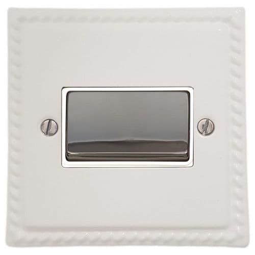 G&H MW269-PC Monarch Roped Matt White 1 Gang Triple Pole 10A Fan Isolator Switch