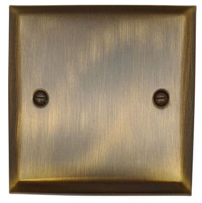 G&H SAB31 Spectrum Plate Antique Brass 1 Gang Single Blank Plate