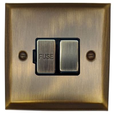 G&H SAB357 Spectrum Plate Antique Brass 1 Gang Fused Spur 13A Switched