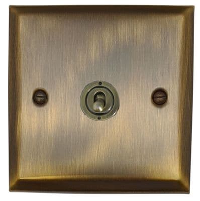 G&H SAB385-AB Spectrum Plate Antique Brass 1 Gang Intermediate Toggle Light Switch