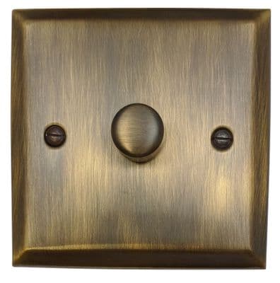 G&H SAB521 Spectrum Plate Antique Brass 1 Gang 1 or 2 Way LED Dimmer Switch