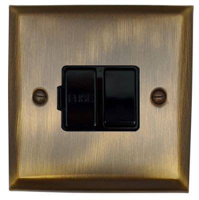 G&H SAB57B Spectrum Plate Antique Brass 1 Gang Fused Spur 13A Switched