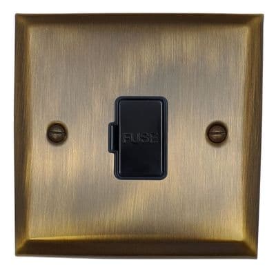 G&H SAB90B Spectrum Plate Antique Brass 1 Gang Fused Spur 13A Unswitched