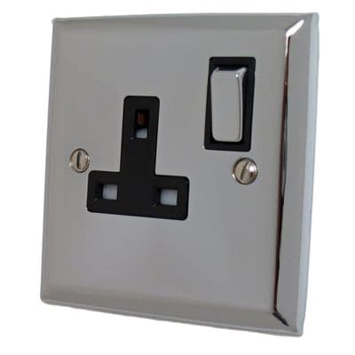 G&H SC309 Spectrum Plate Polished Chrome 1 Gang Single 13A Switched Plug Socket