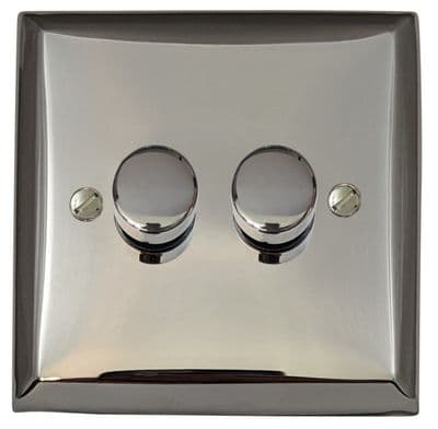 G&H SC522 Spectrum Plate Polished Chrome 2 Gang 1 or 2 Way LED Dimmer Switch