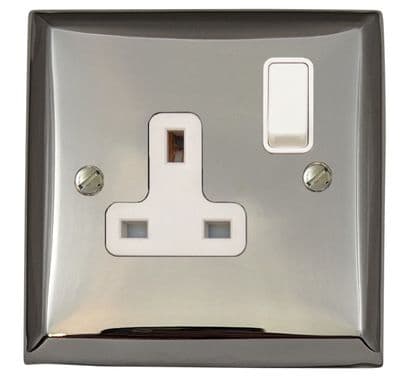 G&H SC9W Spectrum Plate Polished Chrome 1 Gang Single 13A Switched Plug Socket