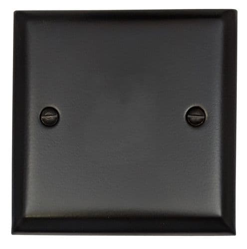 G&H SFB31 Spectrum Plate Matt Black 1 Gang Single Blank Plate