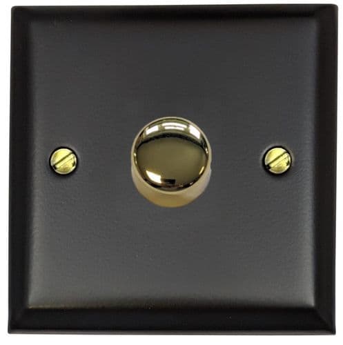 G&H SFB521-PB Spectrum Plate Matt Black 1 Gang 1 or 2 Way LED Dimmer Switch