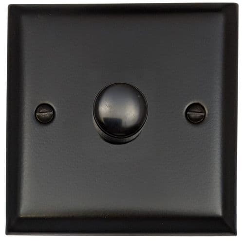 G&H SFB521 Spectrum Plate Matt Black 1 Gang 1 or 2 Way LED Dimmer Switch