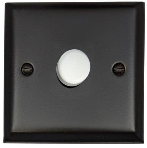 G&H SFB521-W Spectrum Plate Matt Black 1 Gang 1 or 2 Way LED Dimmer Switch