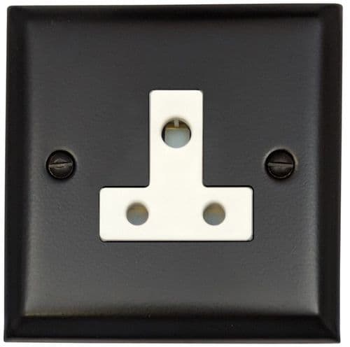 G&H SFB59W Spectrum Plate Matt Black 1 Gang Single 5 Amp Plug Socket