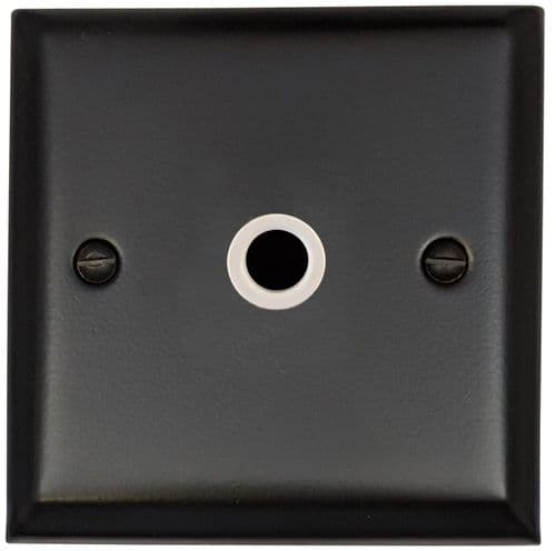 G&H SFB79W Spectrum Plate Matt Black 1 Gang Flex Outlet Plate
