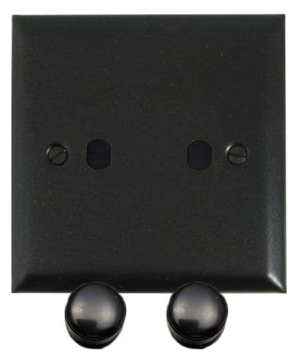 G&H SG12-PK Spectrum Plate Graphite 2 Gang Dimmer Plate Only inc Dimmer Knobs