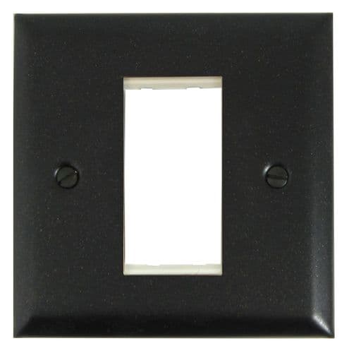 G&H SG161 Spectrum Plate Graphite 1 Gang 1 Euro Module Plate