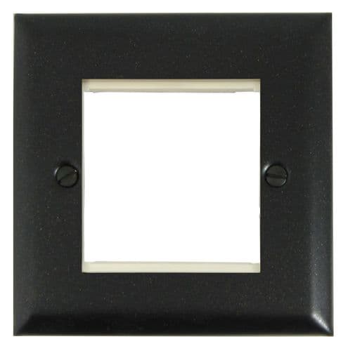 G&H SG162 Spectrum Plate Graphite 1 Gang 2 Euro Module Plate