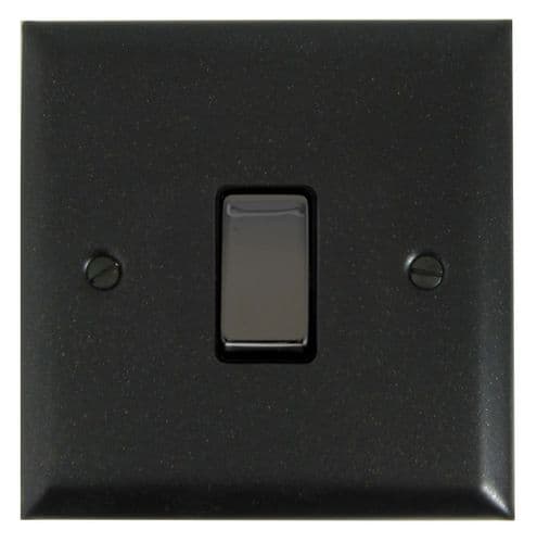 G&H SG301 Spectrum Plate Graphite 1 Gang 1 or 2 Way Rocker Light Switch