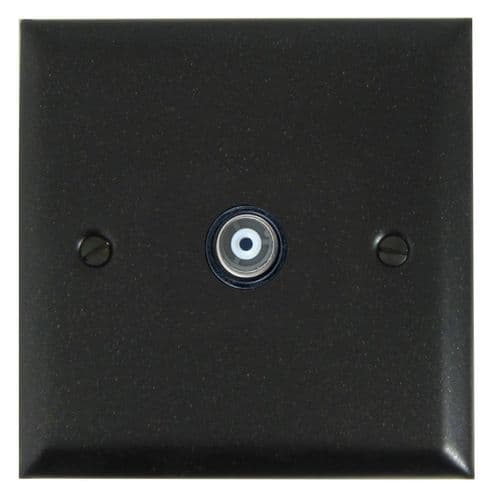 G&H SG35B Spectrum Plate Graphite 1 Gang TV Coax Socket Point