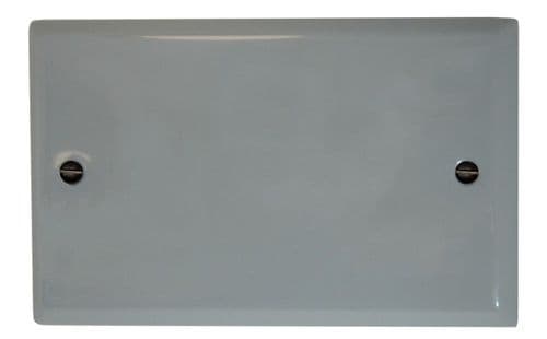 G&H SLG32 Spectrum Plate Light Grey 2 Gang Double Blank Plate