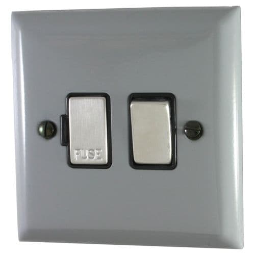 G&H SLG357 Spectrum Plate Light Grey 1 Gang Fused Spur 13A Switched