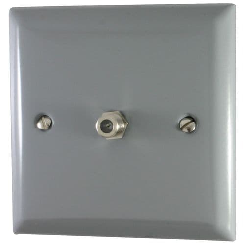 G&H SLG37 Spectrum Plate Light Grey 1 Gang Single Satellite Point Socket