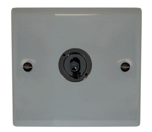 G&H SLG385-FBK Spectrum Plate Light Grey 1 Gang Intermediate Toggle Light Switch