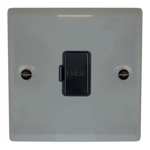 G&H SLG90B Spectrum Plate Light Grey 1 Gang Fused Spur 13A Unswitched