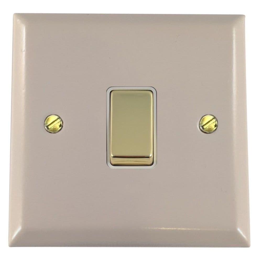 G&H SW1W Spectrum Plate Matt White 1 Gang 1 or 2 Way Rocker Light Switch