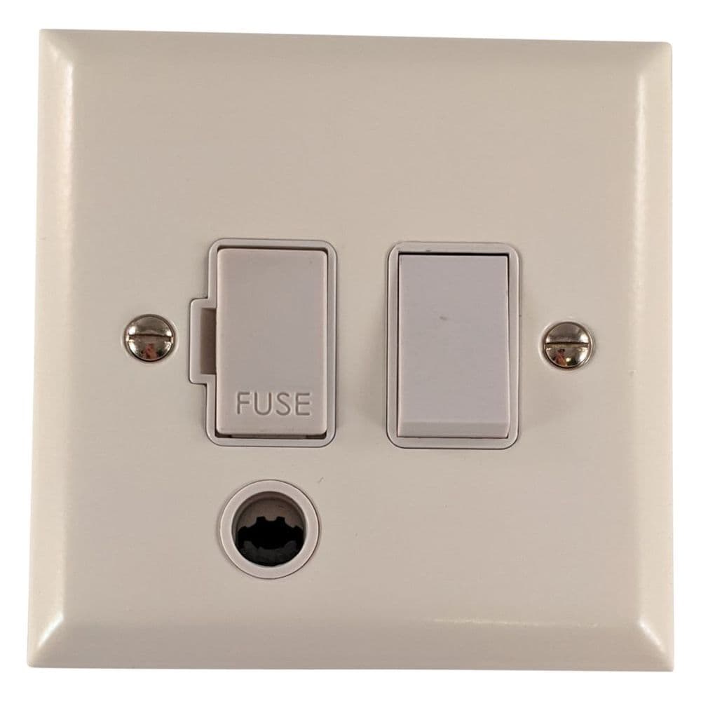 G&H SW56W Spectrum Plate Matt White 1 Gang Fused Spur 13A Switched ...