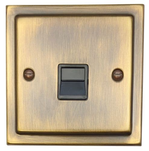 G&H TAB33B Trimline Plate Antique Brass 1 Gang Master BT Telephone Socket