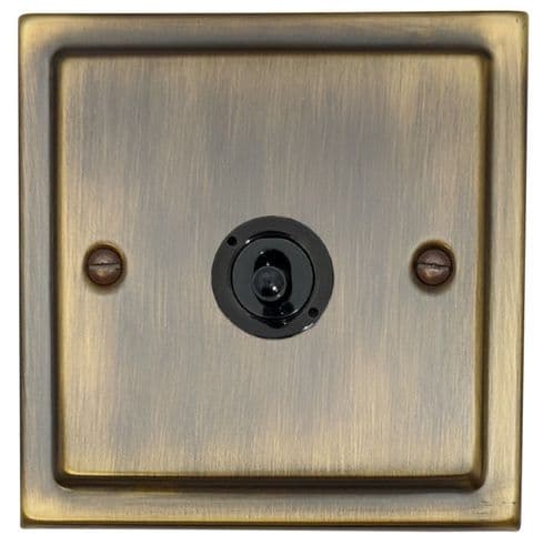 G&H TAB381-FBK Trimline Plate Antique Brass 1 Gang 2 Way Toggle Light Switch