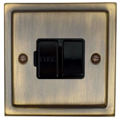 G&H TAB57B Trimline Plate Antique Brass 1 Gang Fused Spur 13A Switched