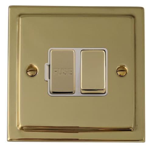 G&H TB257 Trimline Plate Polished Brass 1 Gang Fused Spur 13A Switched