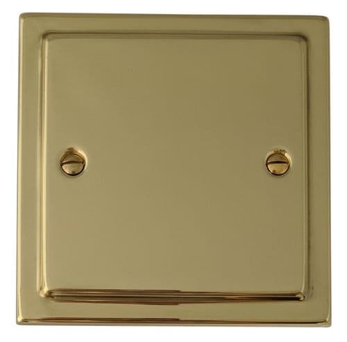 G&H TB31 Trimline Plate Polished Brass 1 Gang Single Blank Plate
