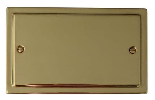 G&H TB32 Trimline Plate Polished Brass 2 Gang Double Blank Plate