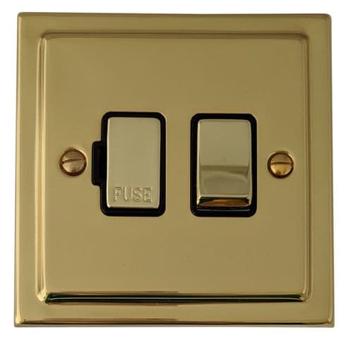 G&H TB357 Trimline Plate Polished Brass 1 Gang Fused Spur 13A Switched