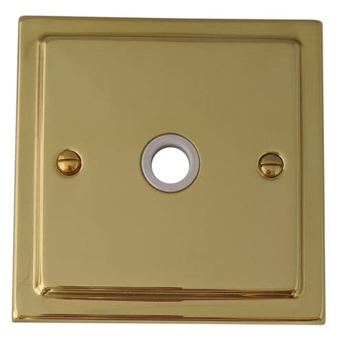 G&H TB79W Trimline Plate Polished Brass 1 Gang Flex Outlet Plate