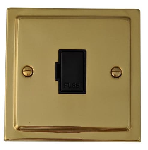 G&H TB90B Trimline Plate Polished Brass 1 Gang Fused Spur 13A Unswitched