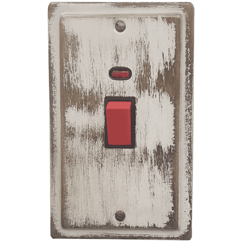 G&H TDB28B Trimline Plate Dover Bronze 45 Amp DP Cooker Switch & Neon Vertical Plate