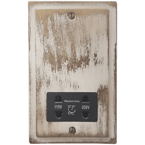 G&H TDB30B Trimline Plate Dover Bronze Dual Voltage Shaver Socket 115-230V