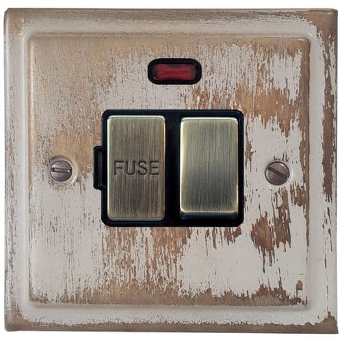 G&H TDB327 Trimline Plate Dover Bronze 1 Gang Fused Spur 13A Switched & Neon