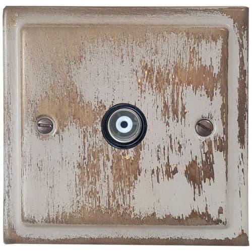 G&H TDB35B Trimline Plate Dover Bronze 1 Gang TV Coax Socket Point