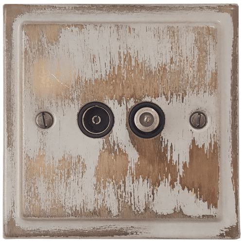 G&H TDB38B Trimline Plate Dover Bronze 1 Gang TV Coax & Satellite Socket Point