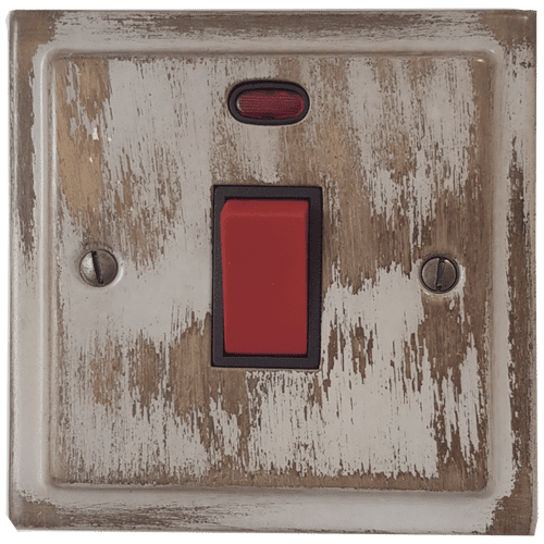 G&H TDB46B Trimline Plate Dover Bronze 45 Amp DP Cooker Switch & Neon Single Plate