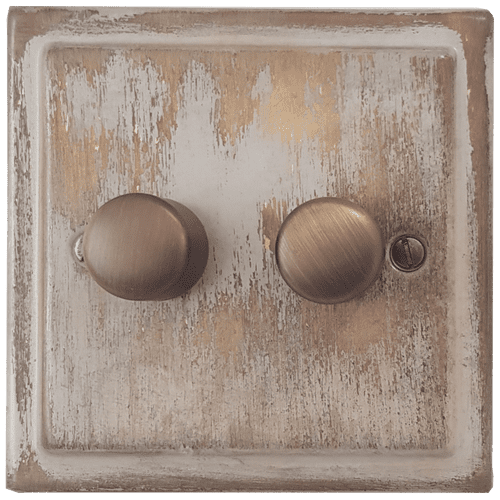 G&H TDB522 Trimline Plate Dover Bronze 2 Gang 1 or 2 Way LED Dimmer Switch