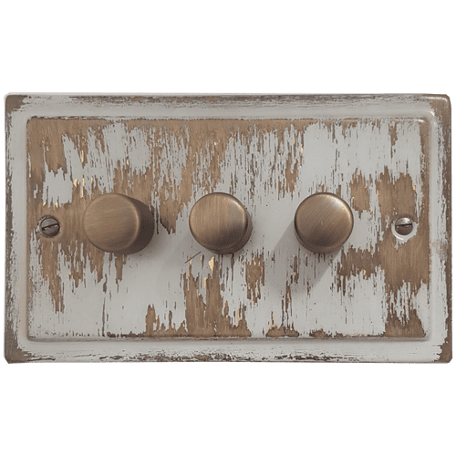 G&H TDB523 Trimline Plate Dover Bronze 3 Gang 1 or 2 Way LED Dimmer Switch